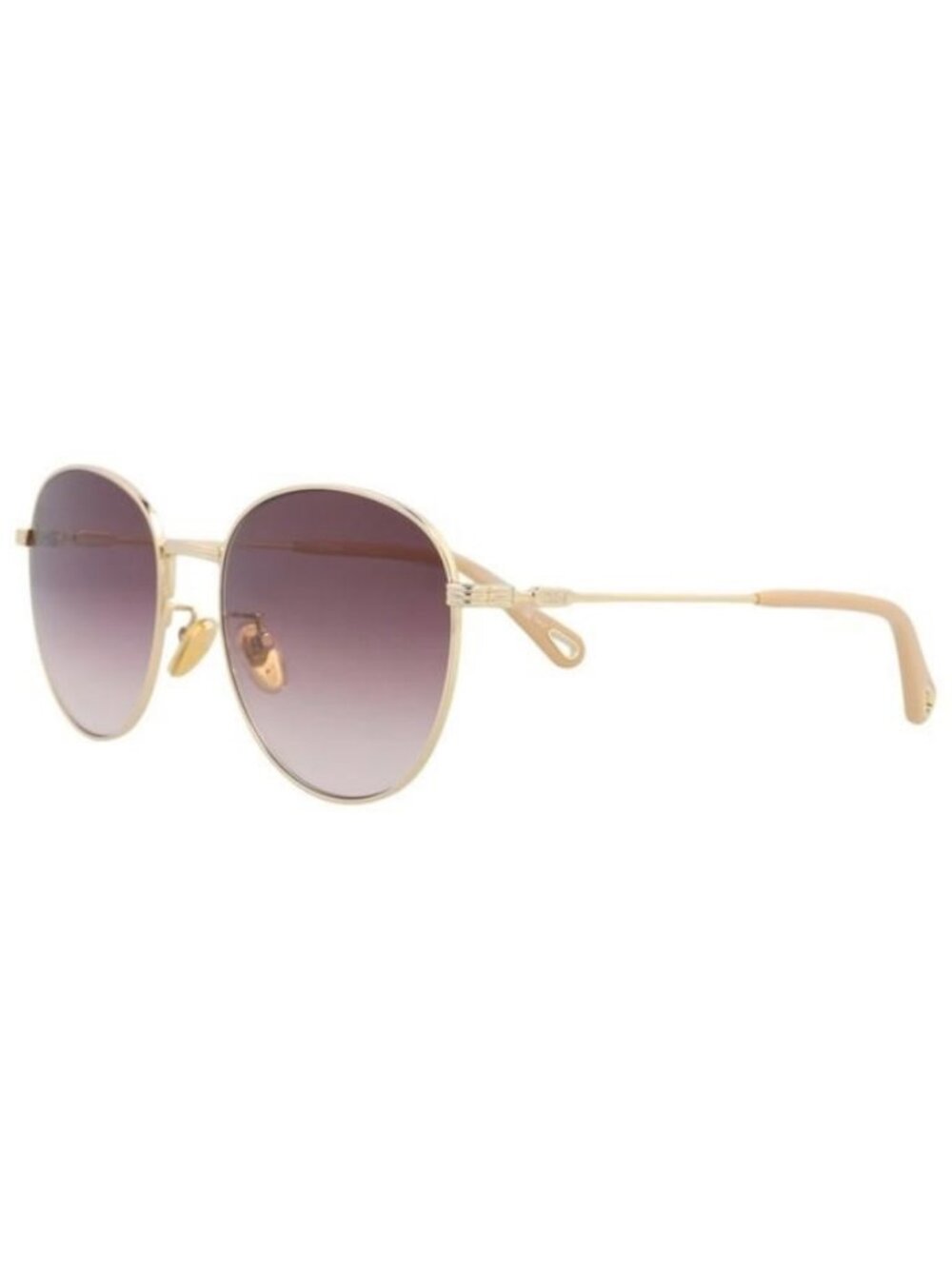 New Chloé Womens Round/Oval Gold Gold Violet Fashion Designer Sunglasses